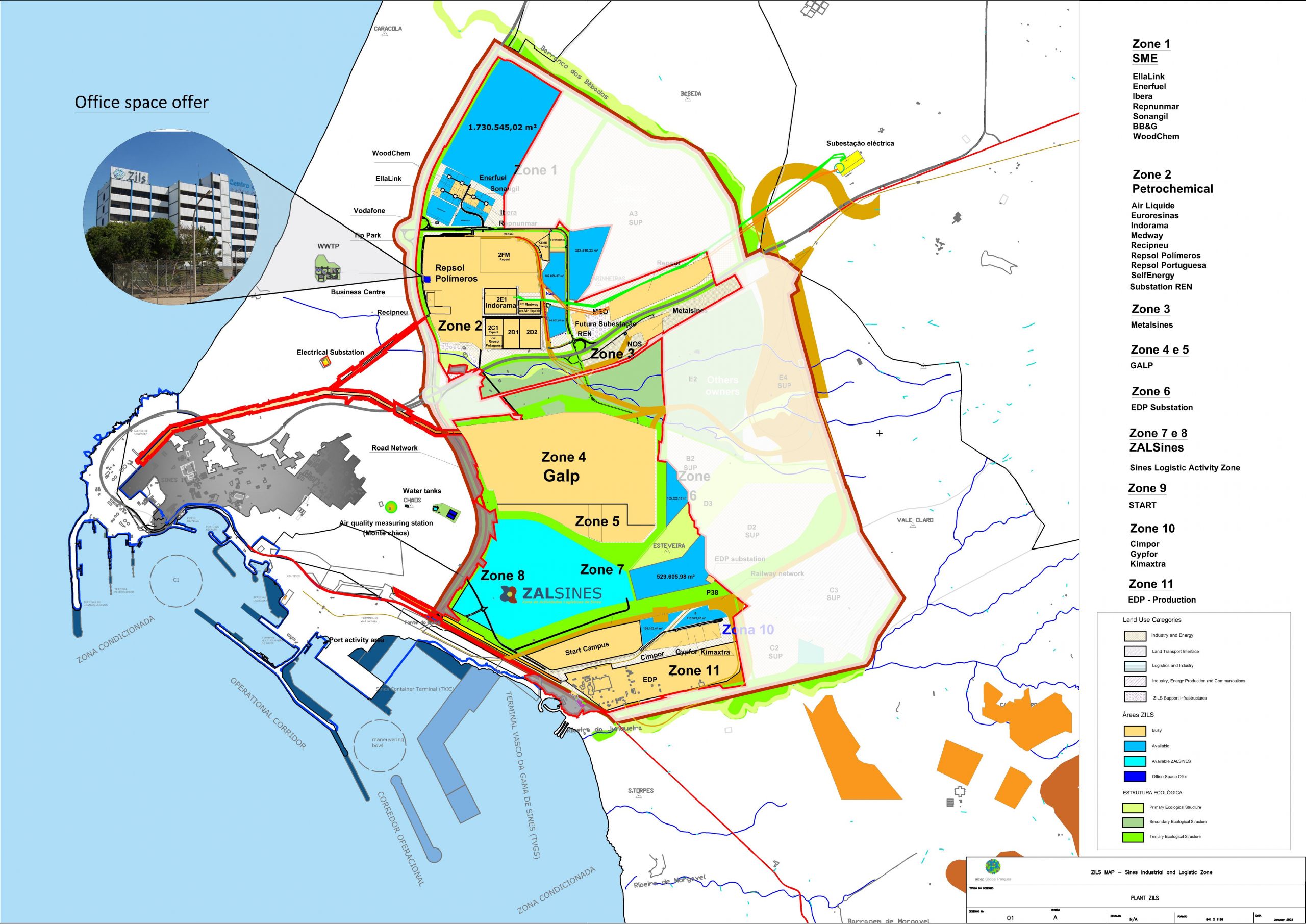 ZILS - Sines Industrial and Logistics Zone Map web